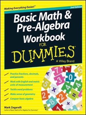 cover image of Basic Math and Pre-Algebra Workbook For Dummies
